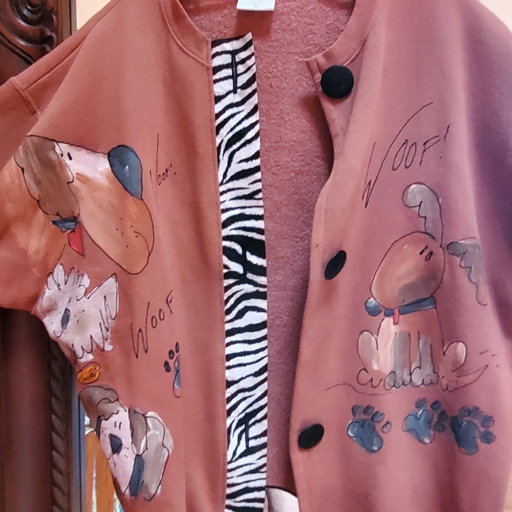Adorable dog lovers button Cardigan Sweater